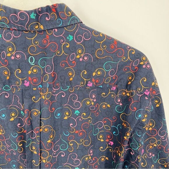 Q Baqchi Men's Abstract Art Button Up Dress Shirt‎ XXL 45/46 - Picture 4 of 6